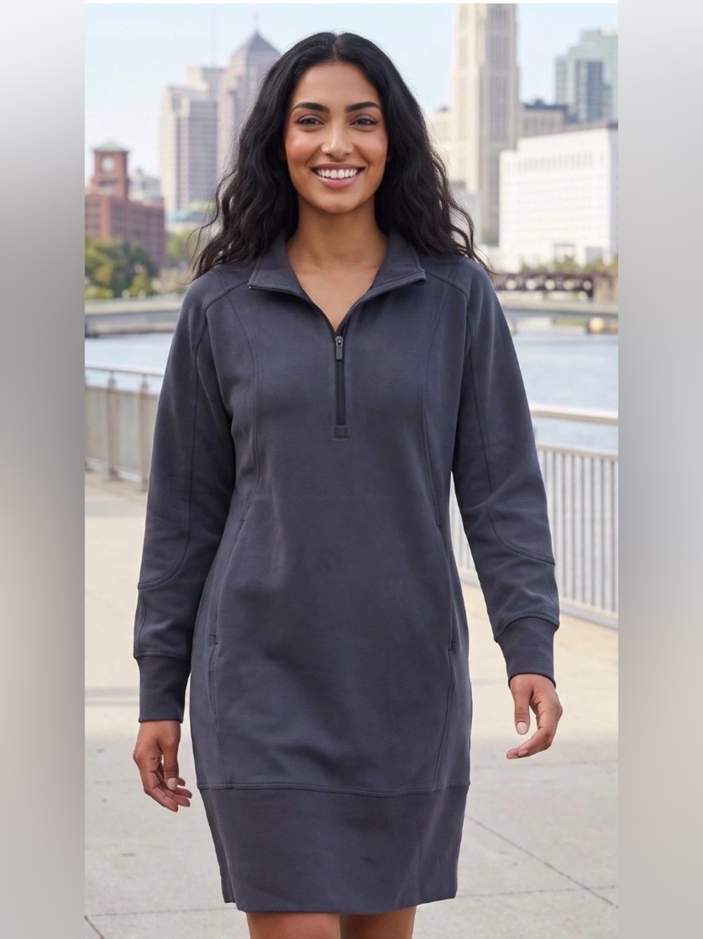 🌺NWT LULULEMON softreme Zip-Front Sweatshirt Dress🌺 size 14
